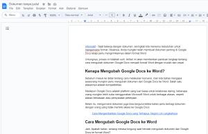 Cara mengubah Google docs Ke Microsoft Word