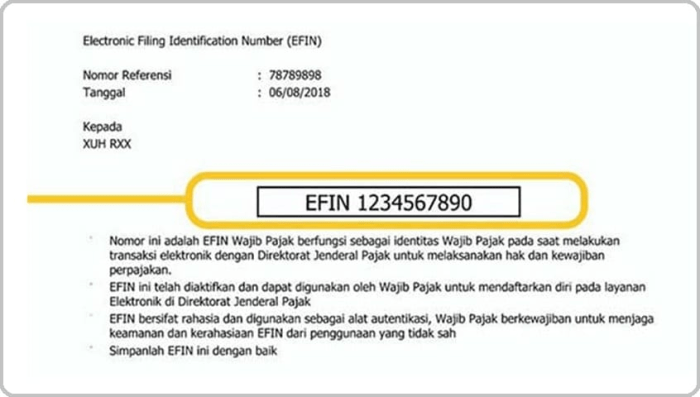 Cara daftar efin online