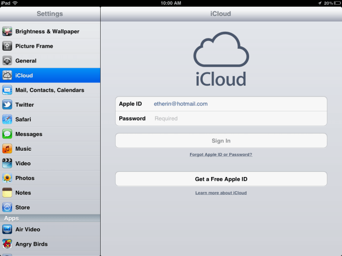 Cara daftar icloud iphone