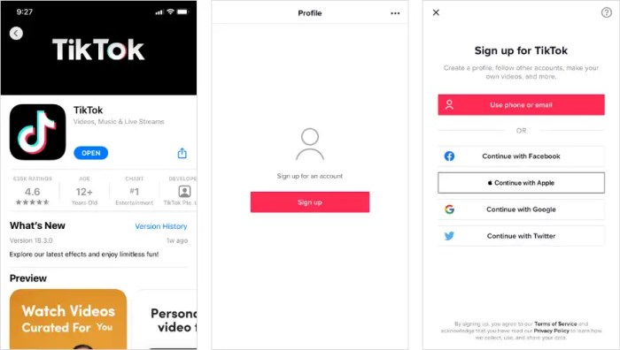 Cara daftar akun tik tok