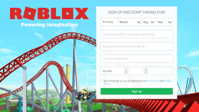 Cara mendaftar roblox