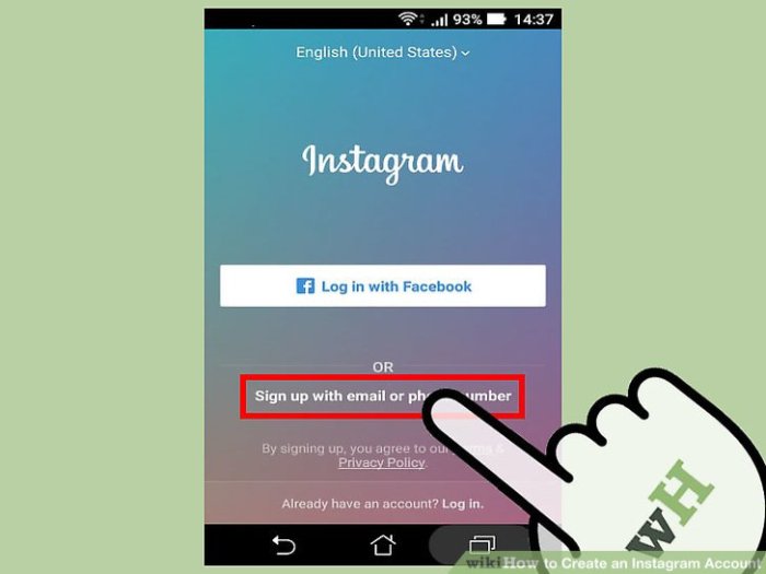 Cara daftar akun instagram