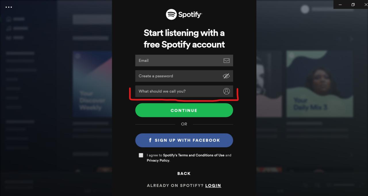 Cara daftar spotify