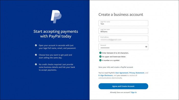 Cara daftar akun paypal