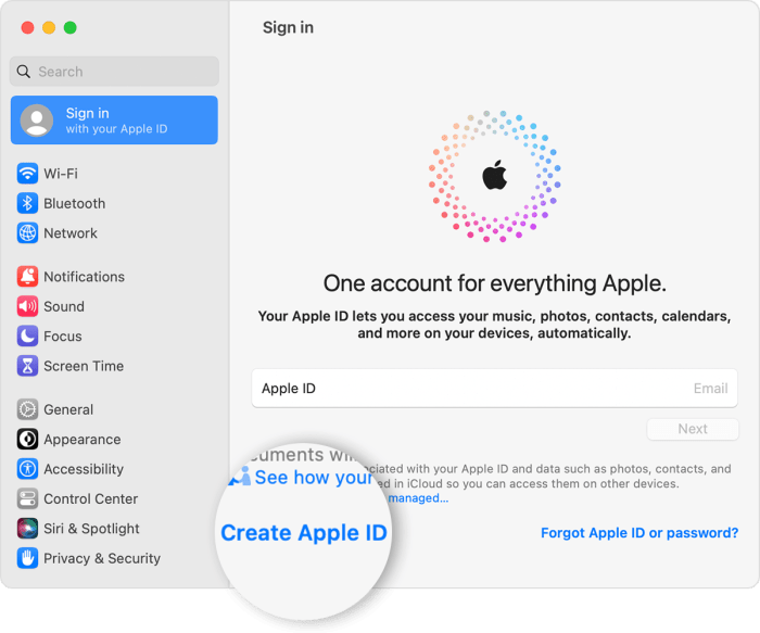 Cara daftar apple id