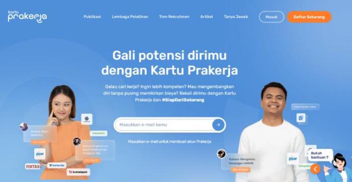 Cara daftar prakerja 2022