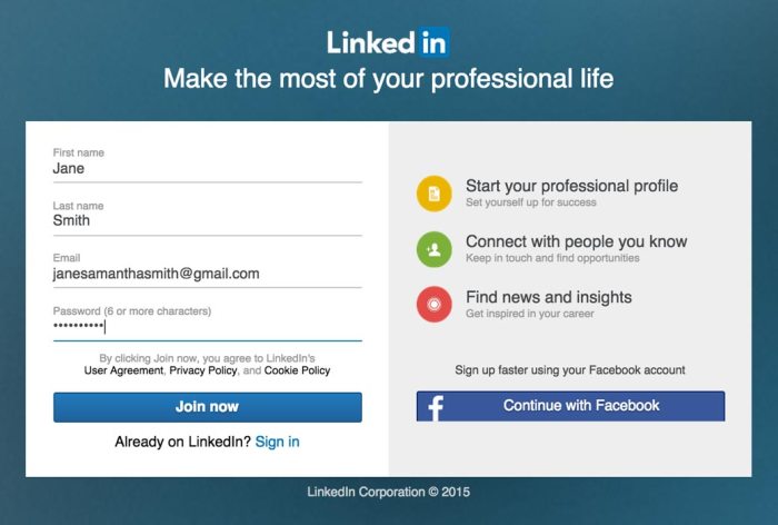 Cara daftar linkedin