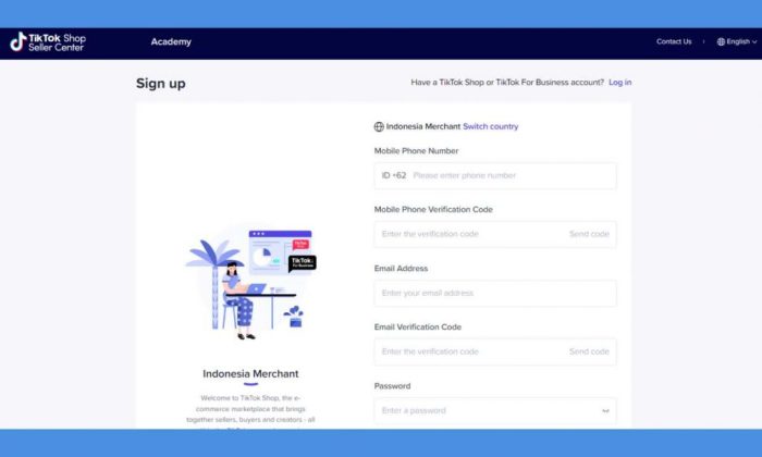 Cara daftar tiktok seller
