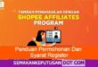 Cara daftar shopee affiliates