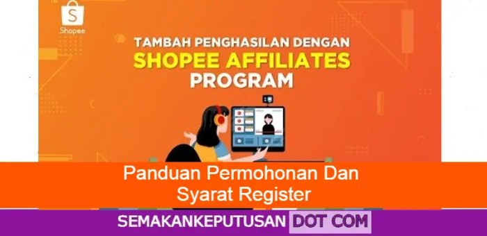 Cara daftar shopee affiliates