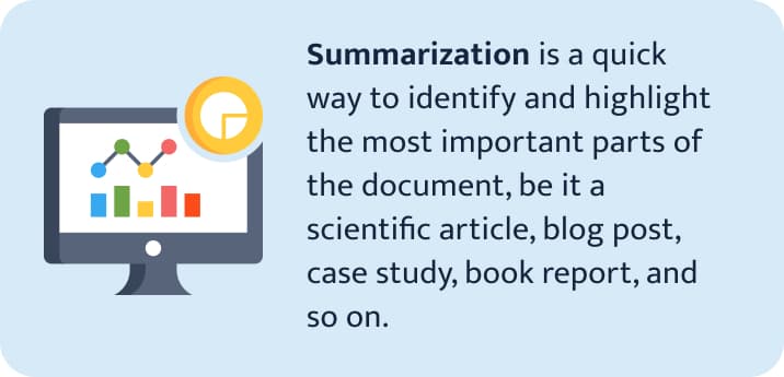 Document summarization tools