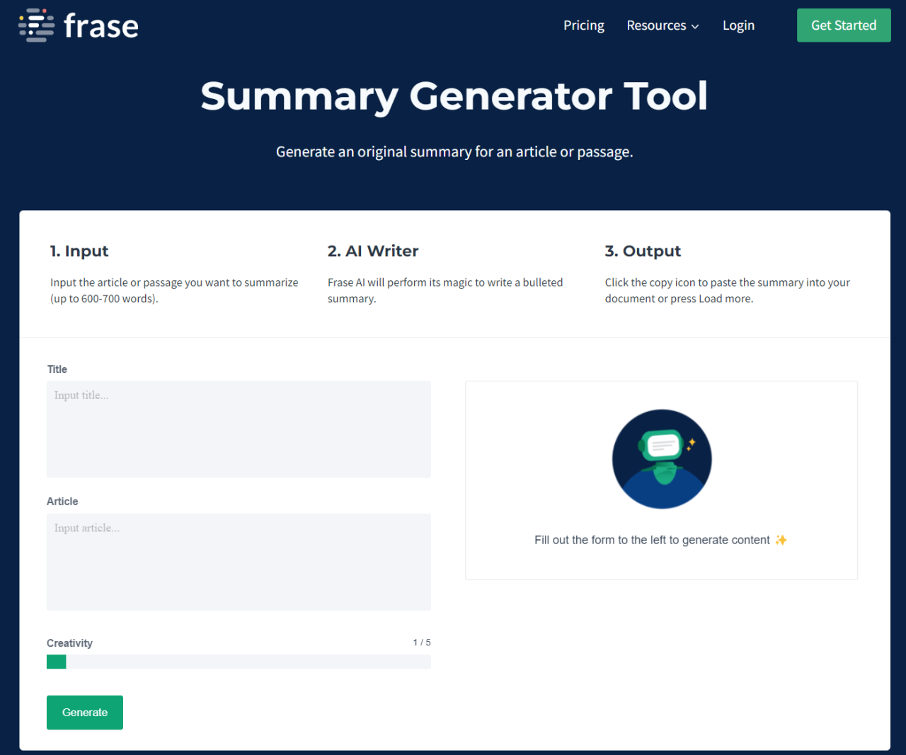 Document summarization tools